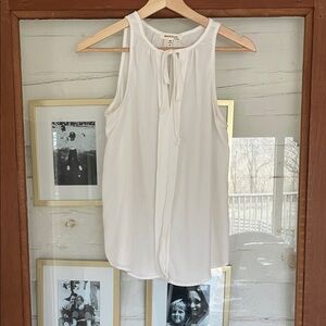 Chiffon Ivory Sleeveless Blouse